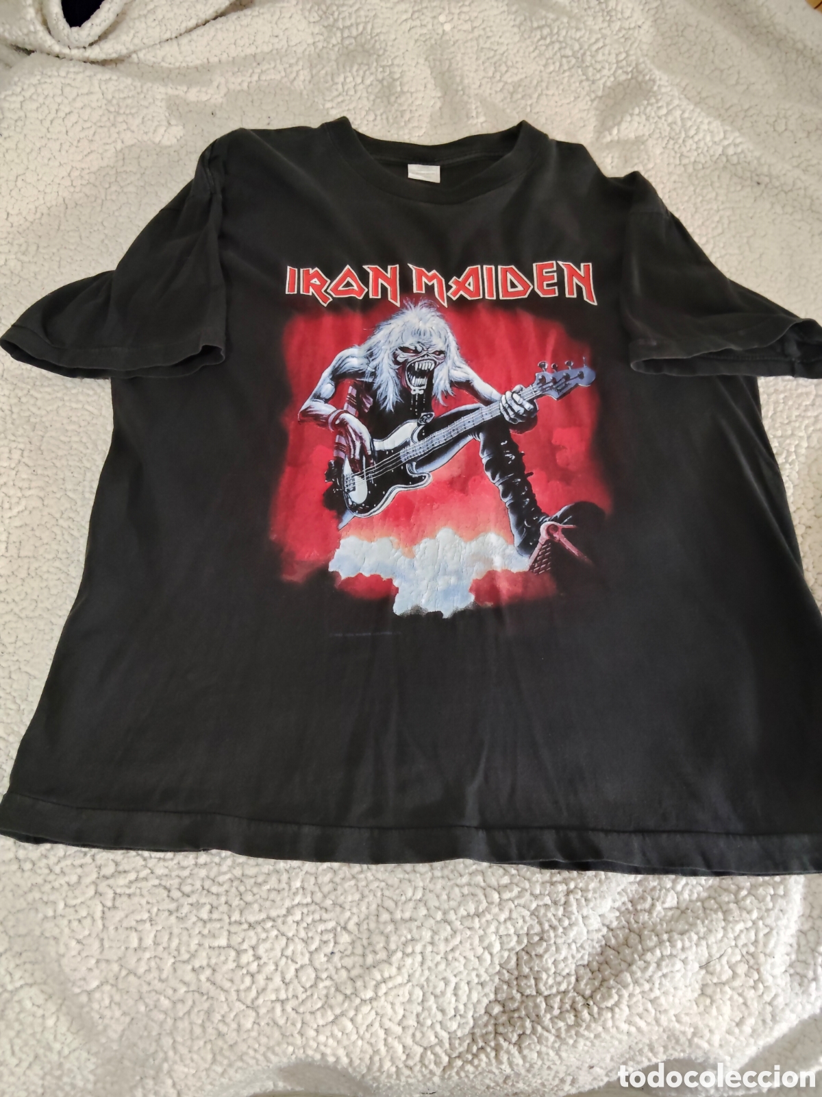 Vintage: Camiseta vintage Iron Maiden Real Live Tour 1993 original Eddie bajista talla XL