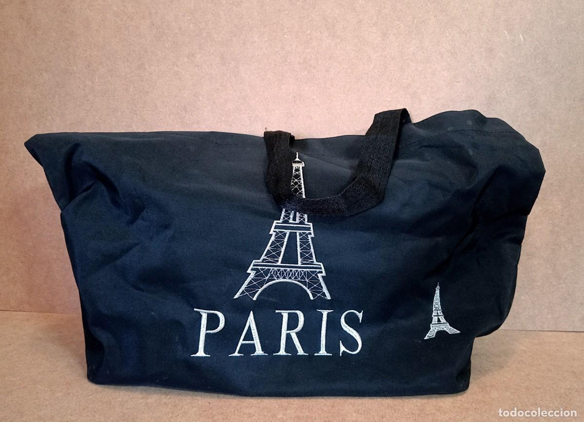 Vintage: BOLSA DE VIAJE DISE&Ntilde;O PAR&Iacute;S TORRE EIFFEL - Foto 1