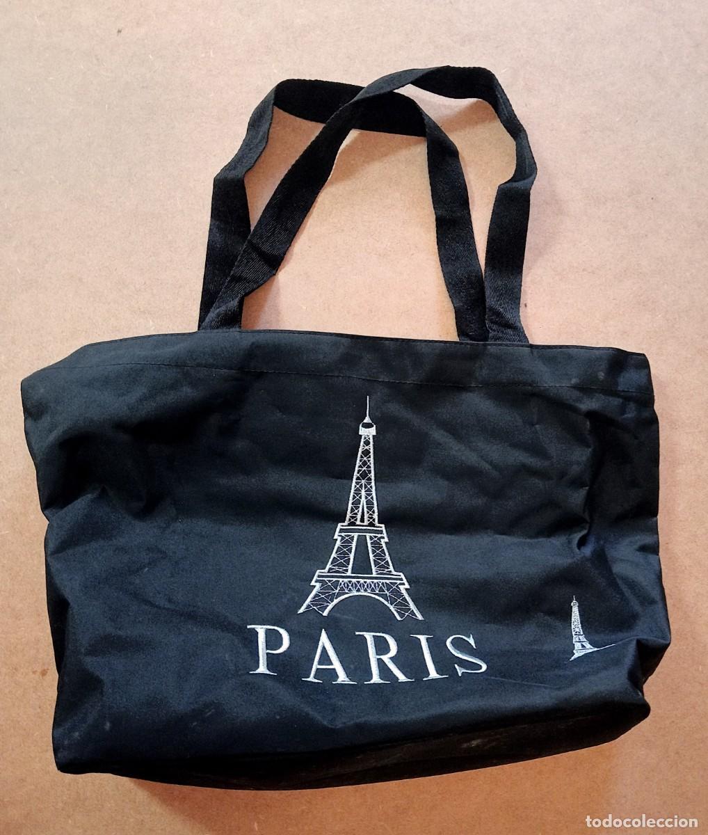 Vintage: BOLSA DE VIAJE DISE&Ntilde;O PAR&Iacute;S TORRE EIFFEL - Foto 2