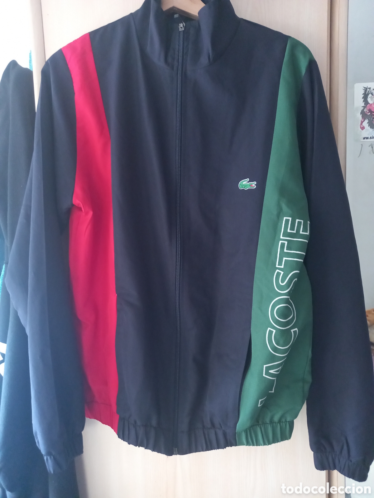 Vintage: Chaqueta Vintage LACOSTE Sport - Original a&ntilde;os 90 - Colorblock - Talla 4 (L) - Muy buen estado