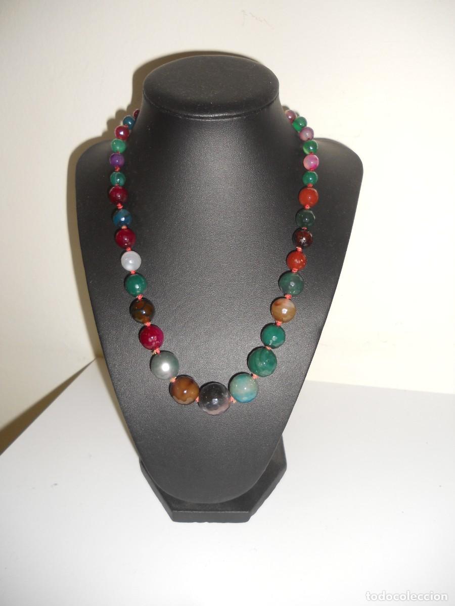 Vintage: ANTIGUO COLLAR DE CUENTAS PIEDRAS DE CUARZO DE DIFERENTES COLORES