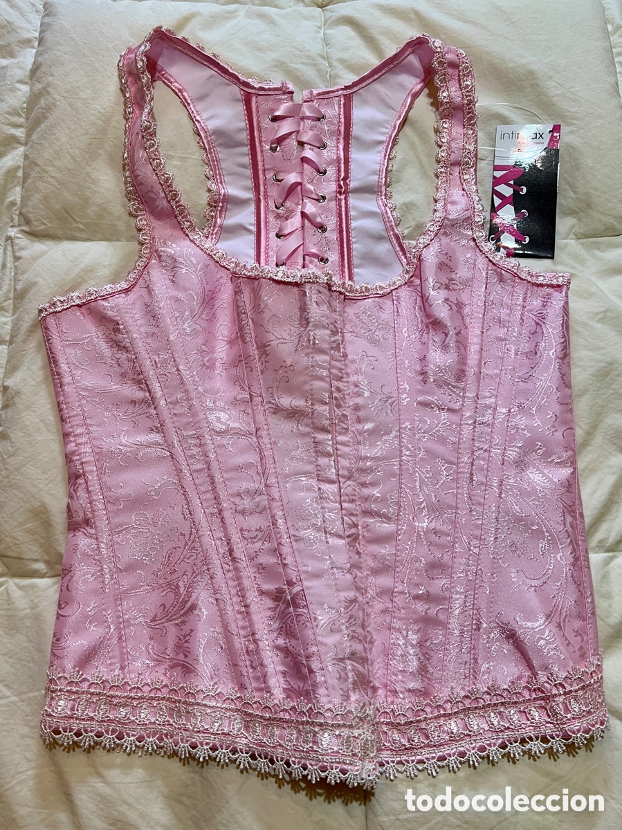 Vintage: Corpi&ntilde;o cors&eacute; Rosa T/M nuevo