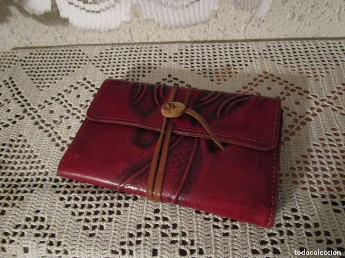 Vintage: PRECIOSO BILLETERO CARTERA MONEDERO PORTADOCUMENTOS DE PIEL