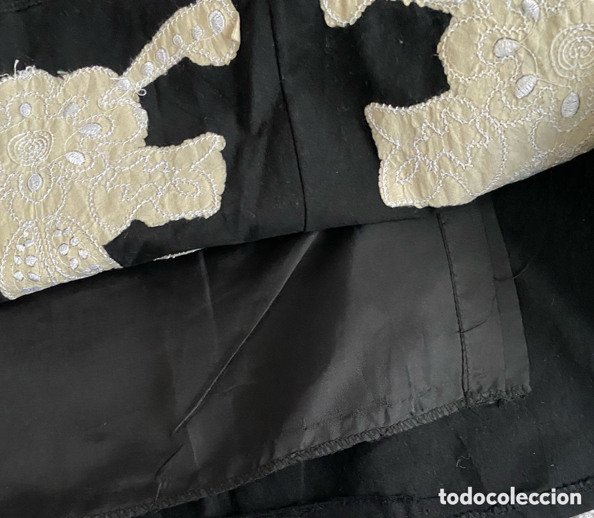 Vintage: Falda negra vintage bordada - Foto 3