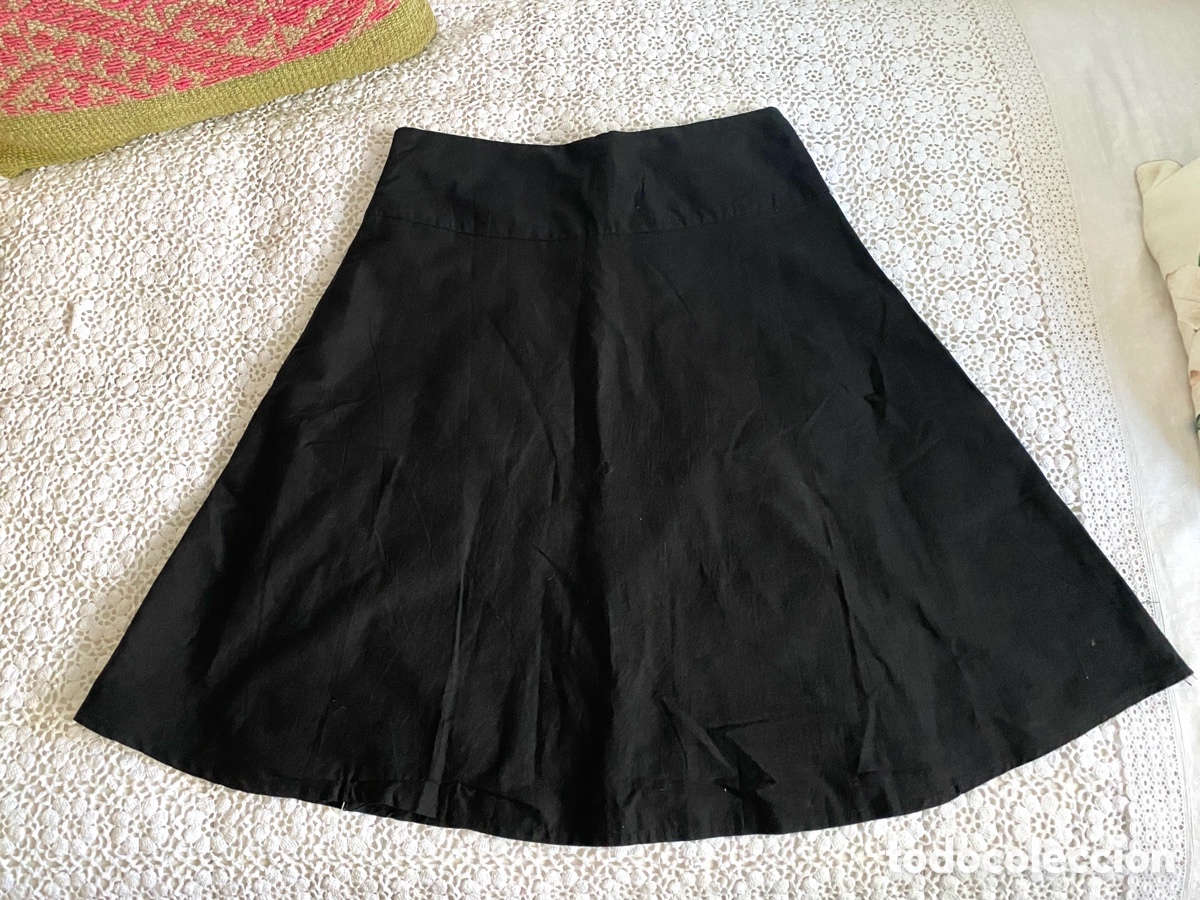 Vintage: Falda negra vintage bordada - Foto 4