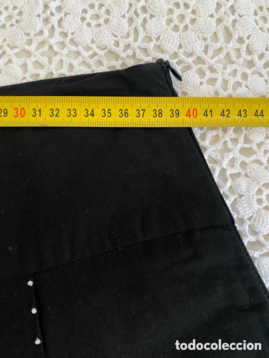 Vintage: Falda negra vintage bordada - Foto 8