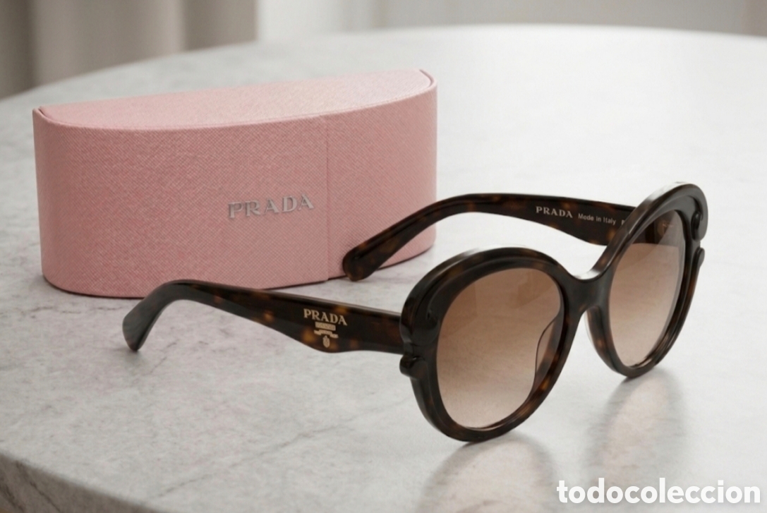 Vintage: Gafas PRADA Minimal Baroque SPR 28N - Montura Carey (Havana) - Icono de Dise&ntilde;o - Con Estuche