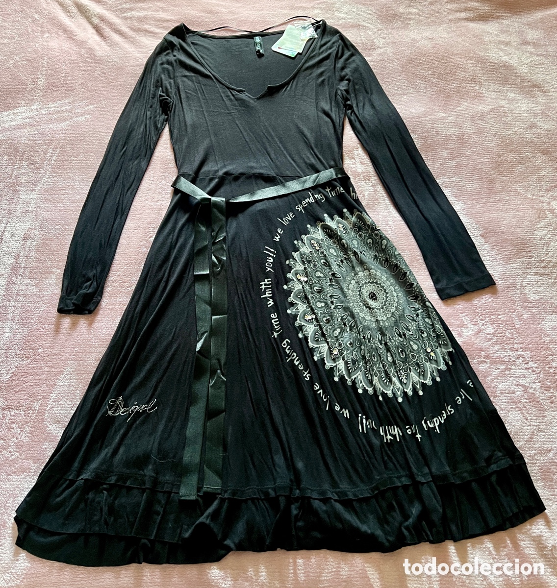 Vintage: Vestido Desigual T/XL negro nuevo
