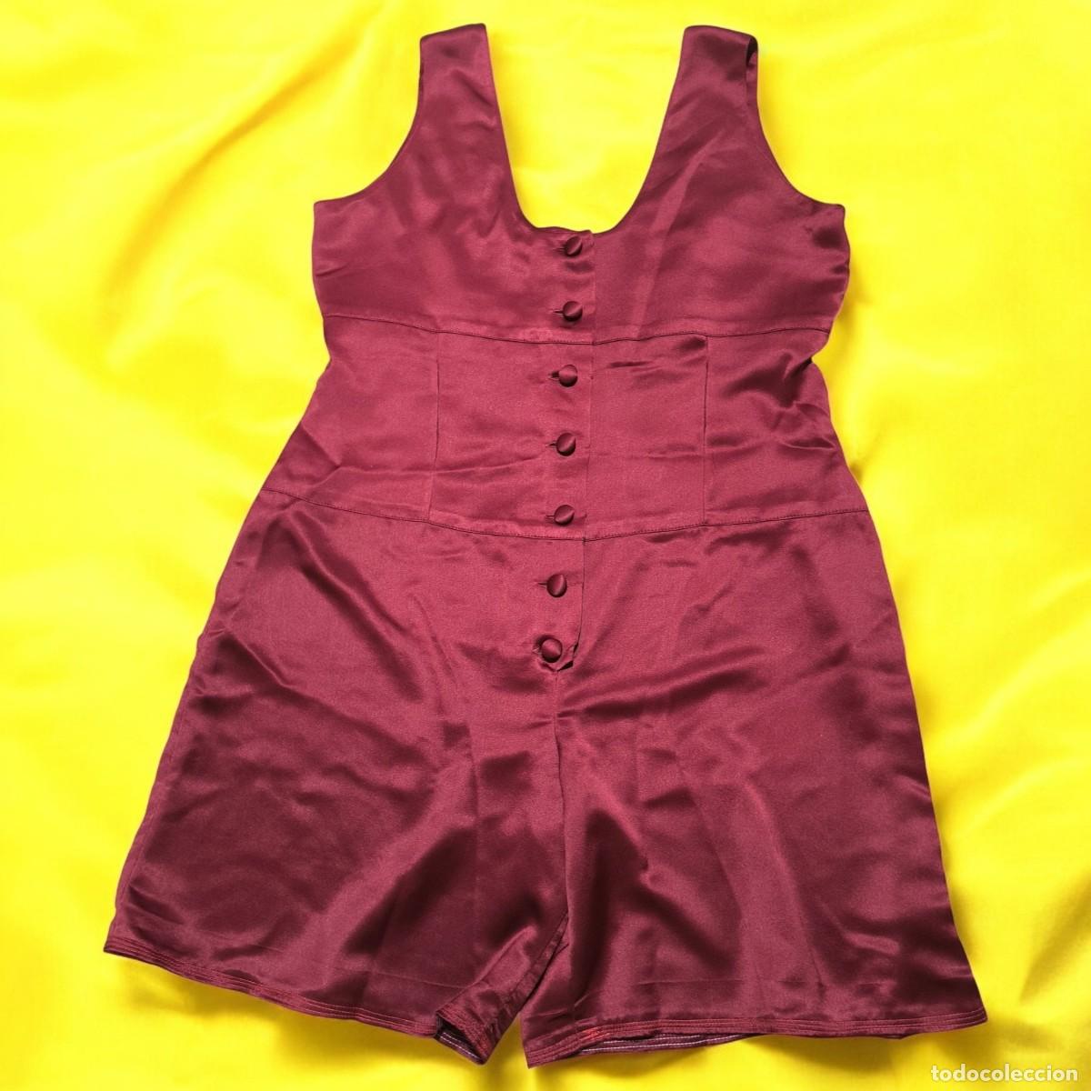 Vintage: Mono Burdeos Confecci&oacute;n De Sastrer&iacute;a Profesional Talla M &ndash; Elegancia Sofisticada