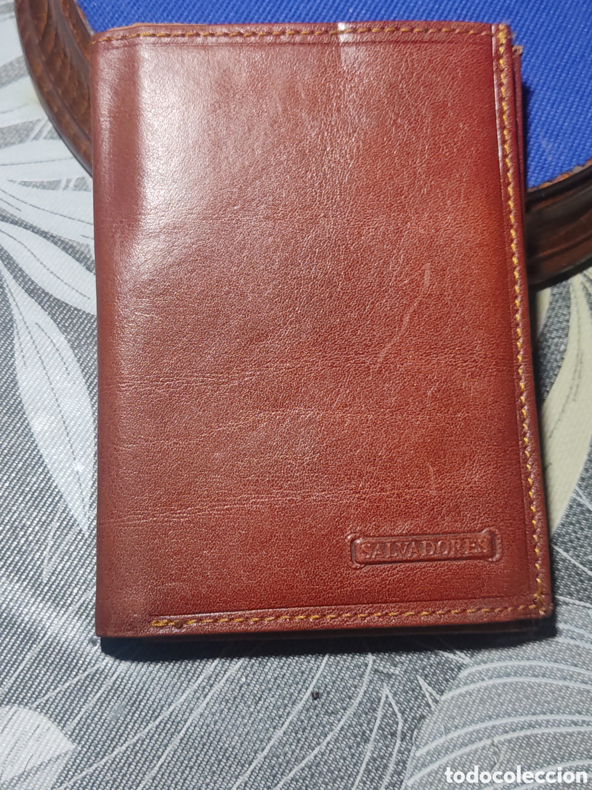 Vintage: Cartera caballero & tarjetero de piel leg&iacute;tima.* Salvadores.Nueva - sin uso.Vintage.