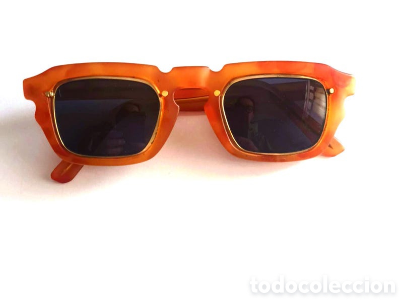 Vintage: Gafas de Sol Vintage Dise&ntilde;o Japon&eacute;s Yuji Kama Montura &Aacute;mbar Estilo 90s Retro Unisex