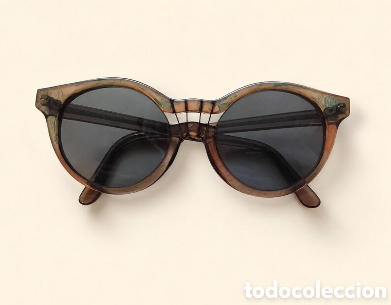 Vintage: Gafas de sol vintage francesas IDC Lunettes &ndash; Dise&ntilde;o geom&eacute;trico ahumadas