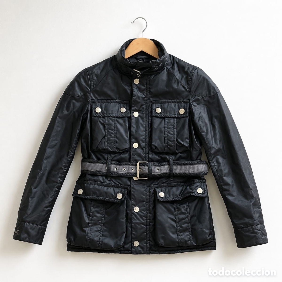 Vintage: Chaqueta militar Bimba y Lola Y2K negra con hebillas