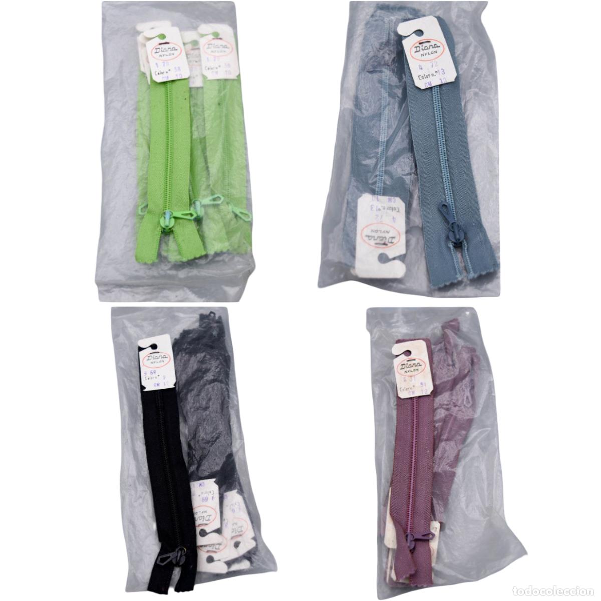 Vintage: Cremalleras de 4 colores