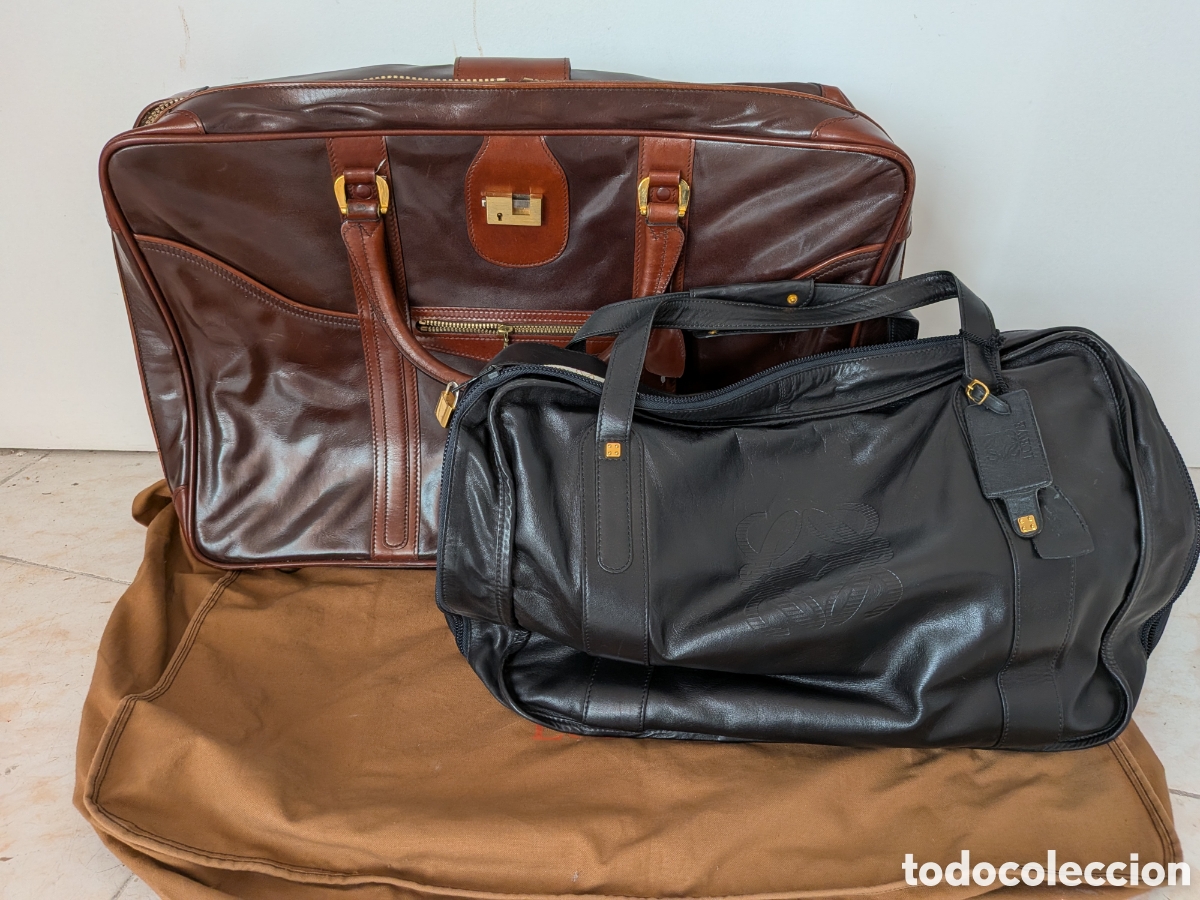 Vintage: LOEWE 2 MALETAS VIAJE VINTAGE COLECCI&Oacute;N