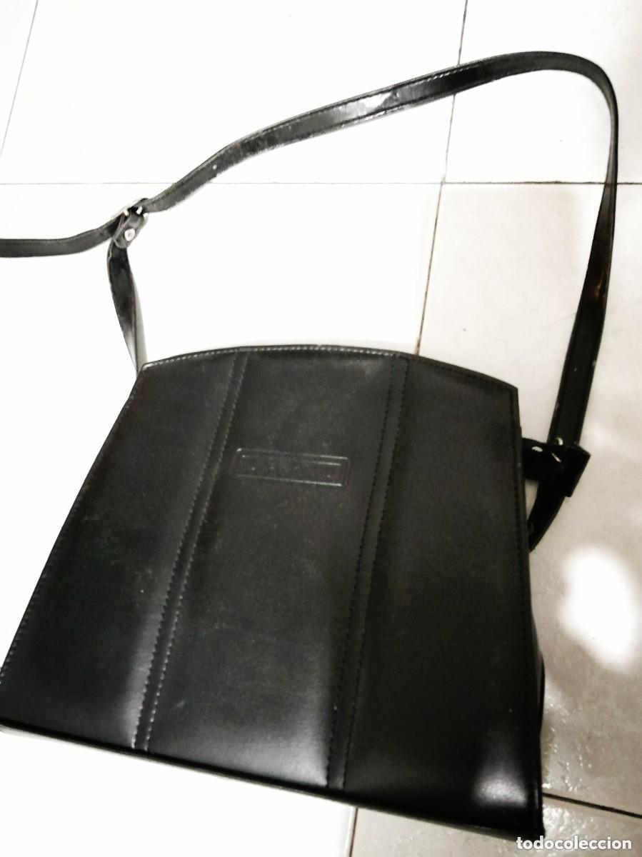 Vintage: BOLSO S&Iacute;MIL PIEL NEGRO MARCA D'PARICCI