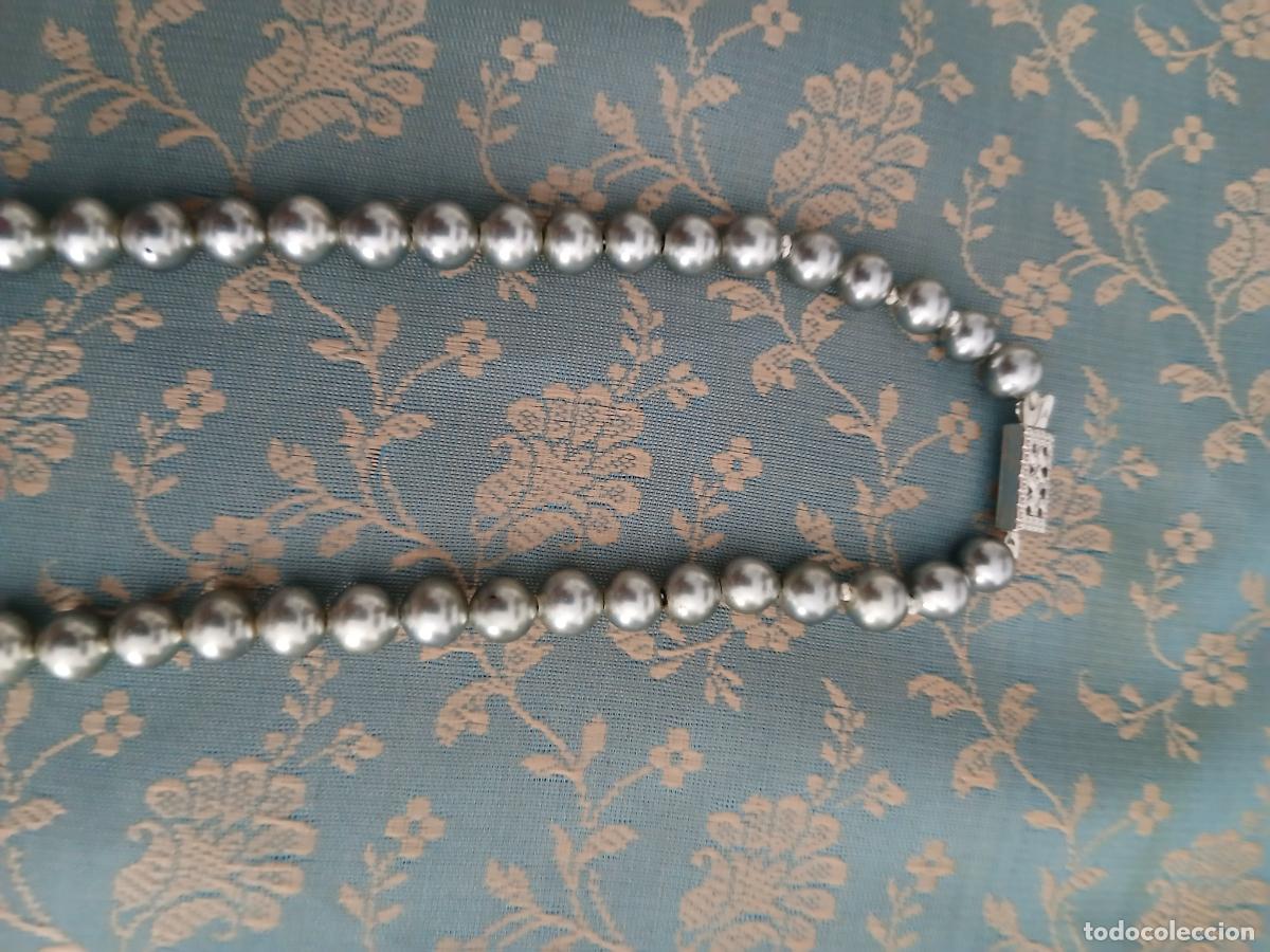 Vintage: Collar perlas artificiales grises - Foto 2