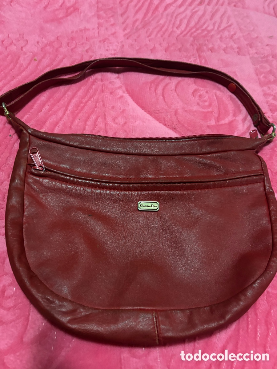 Vintage: Bolso vintage rojo cuero
