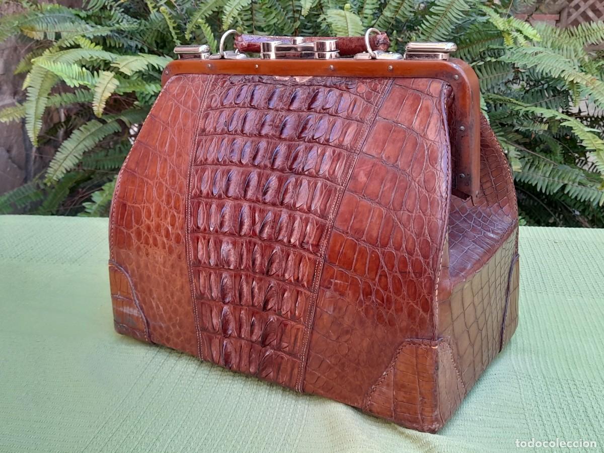 Vintage: Bolso vintage en piel de cocodrilo