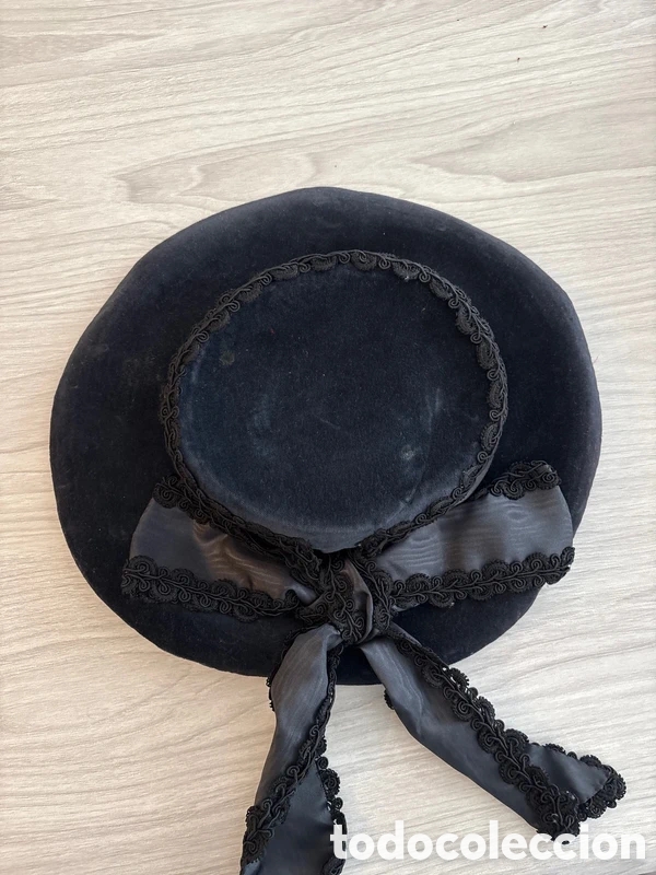 Vintage: Sombrero terciopelo vintage