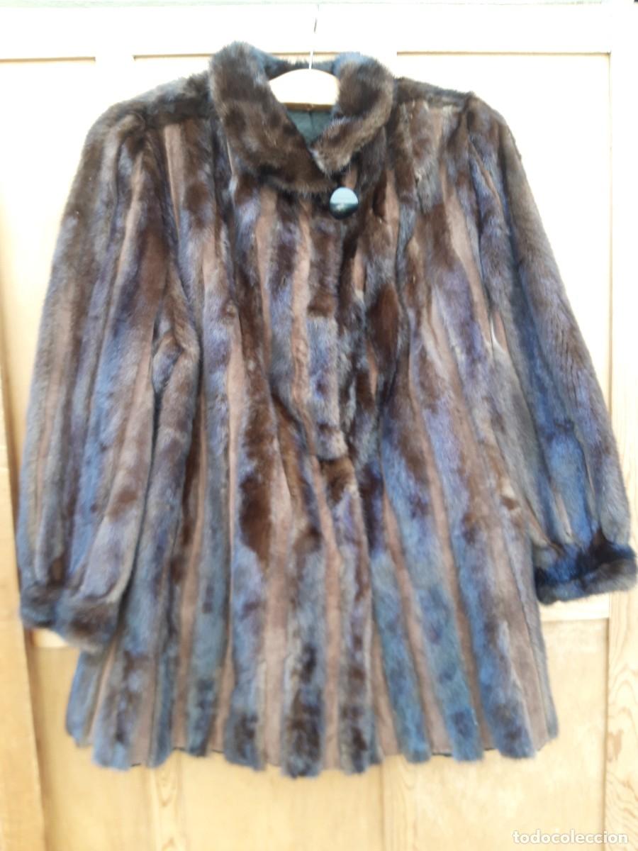 Vintage: Chaqueton de piel, lomos de bison y ante, hacia 1980.