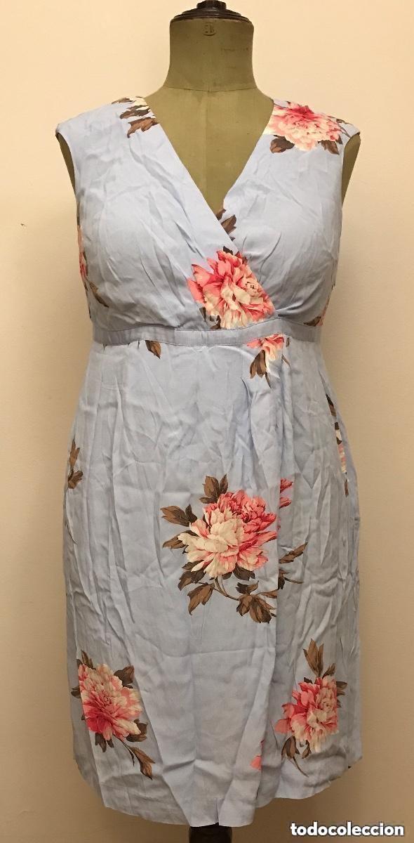 Vintage: Vestido azul flores Joules dress y jersey David Nieper luxury brands Candice Renoir style UK 18 XXL