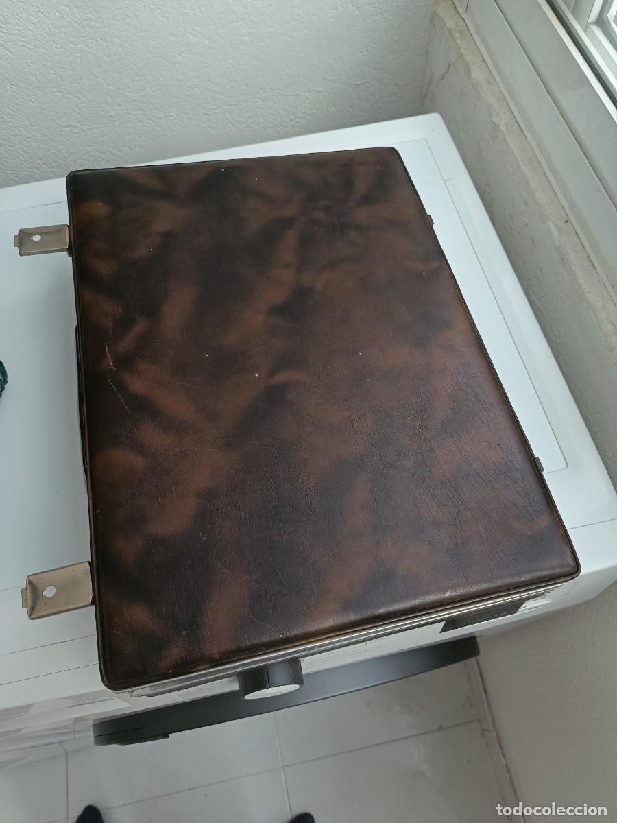Vintage: Maletin vintage marron piel