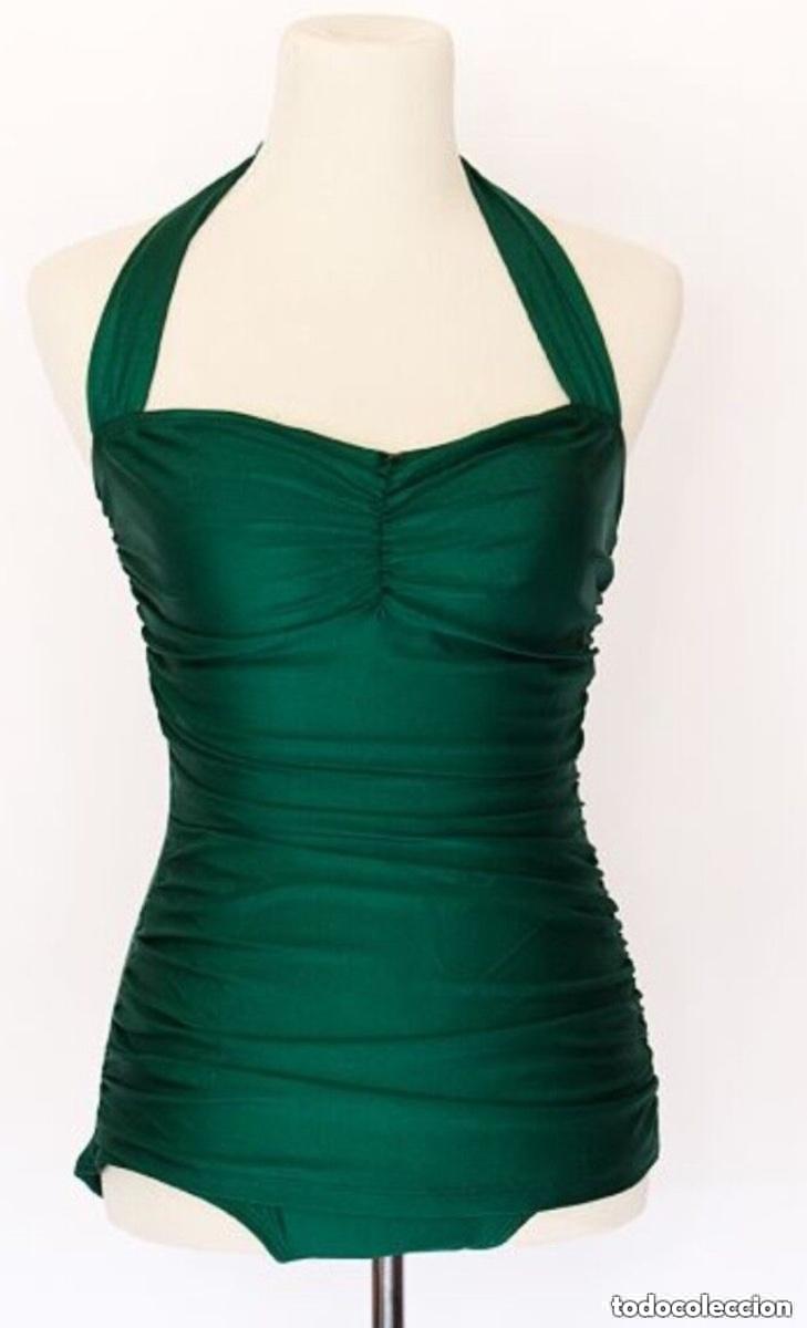 Vintage: BA&Ntilde;ADOR VERDE ESTHER WILLIAMS ESTILO VINTAGE TRAJE DE BA&Ntilde;O EXCLUSIVO TALLA 16 USA NUEVO CON ETIQUETA