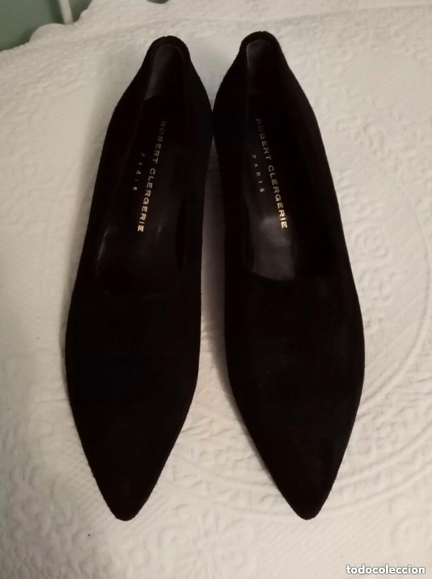 Vintage: Zapatos Robert Clergerie vintage de ante negro Francia 37,5