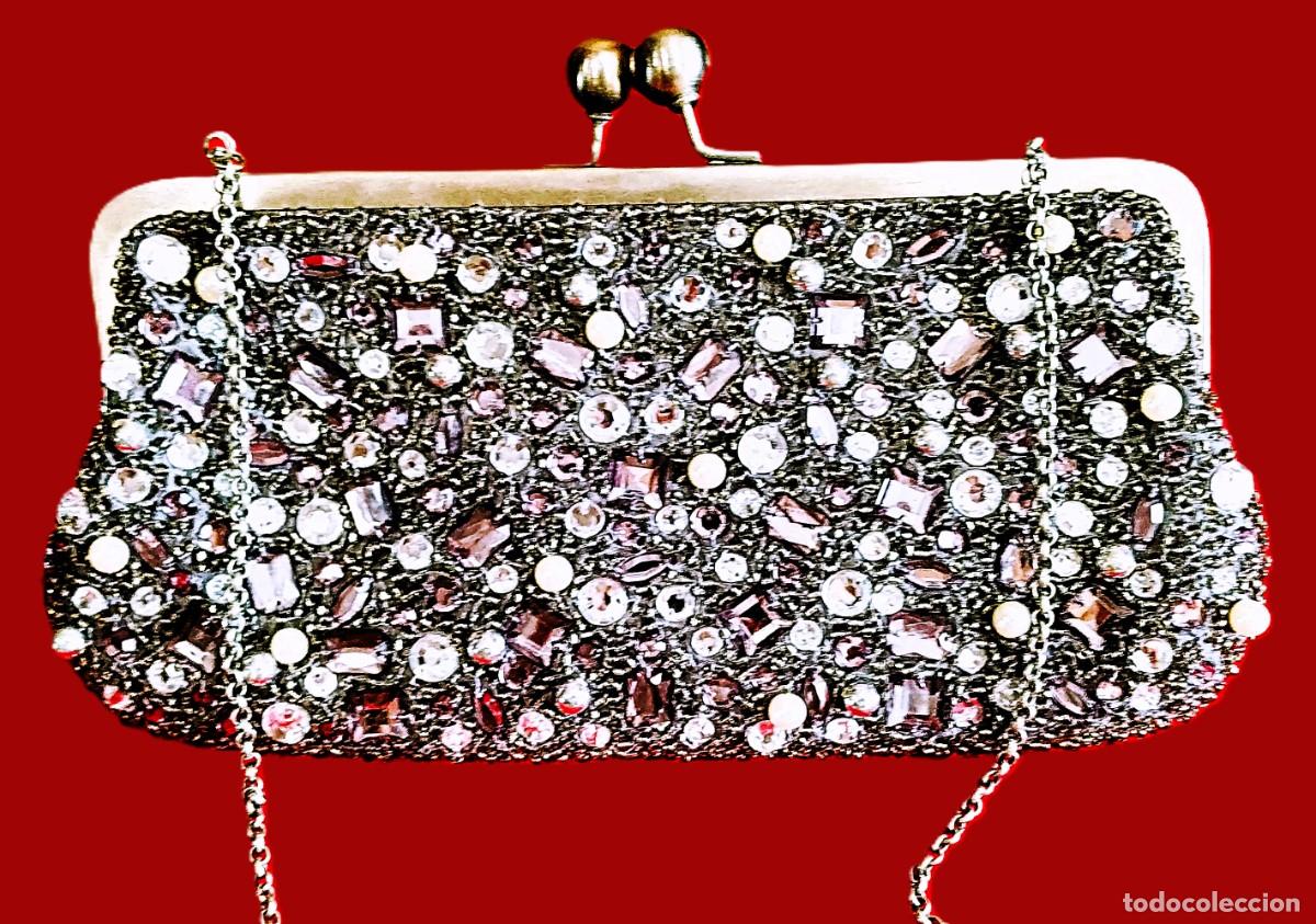 Vintage: Bolso de Fiesta con pedrer&iacute;a y perlas.