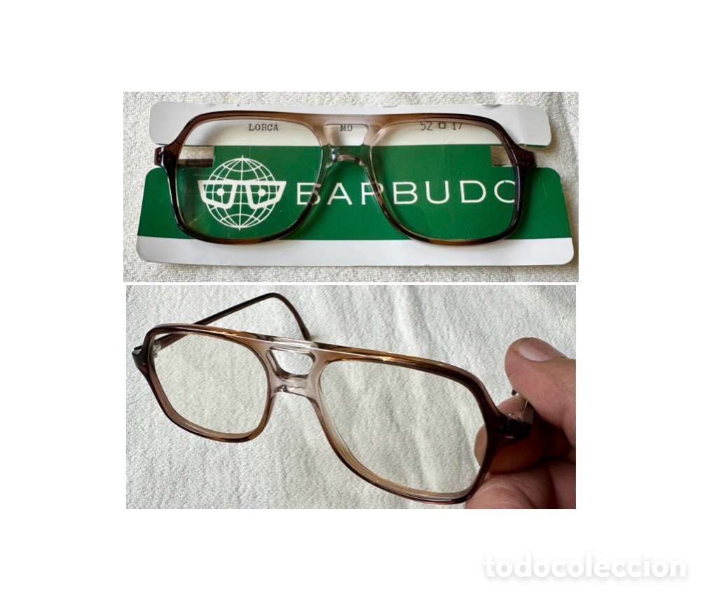 Vintage: A&ntilde;os 70, gafas de pasta. Unisex. Barbudo, modelo Lorca MB. 52-17. Nuevas.