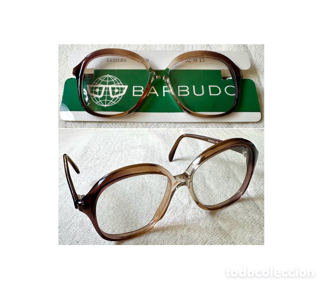 Vintage: A&ntilde;os 70, gafas de pasta. Mujer. Barbudo, modelo Basilea MB. 52-15. Nuevas
