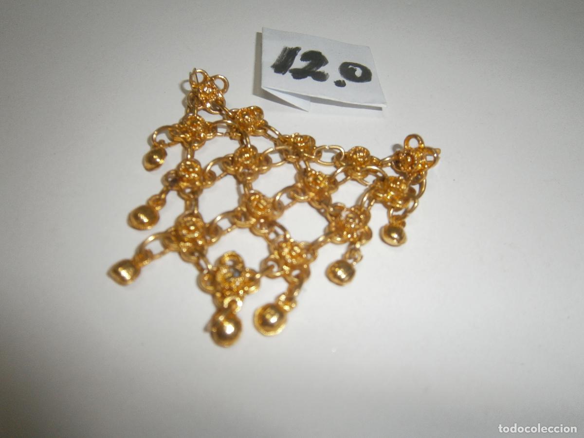 Vintage: PULSERA O TOBILLERA ESTILO TRADICIONAL GITANO O INDIO DORADO CON FILIGRANAS