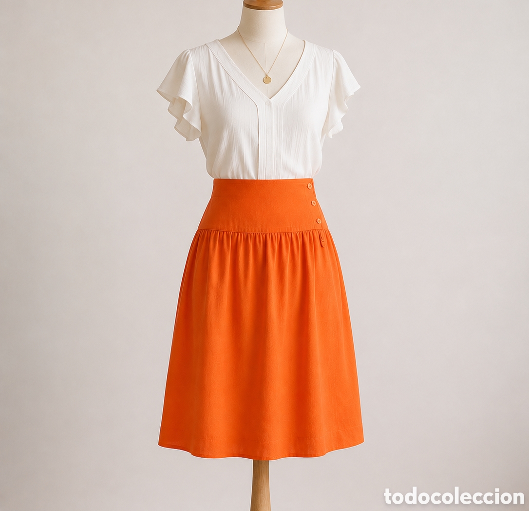 Vintage: Falda naranja vintage