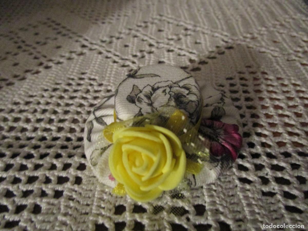 Vintage: PRECIOSO BROCHE DE TELA DE FLORES