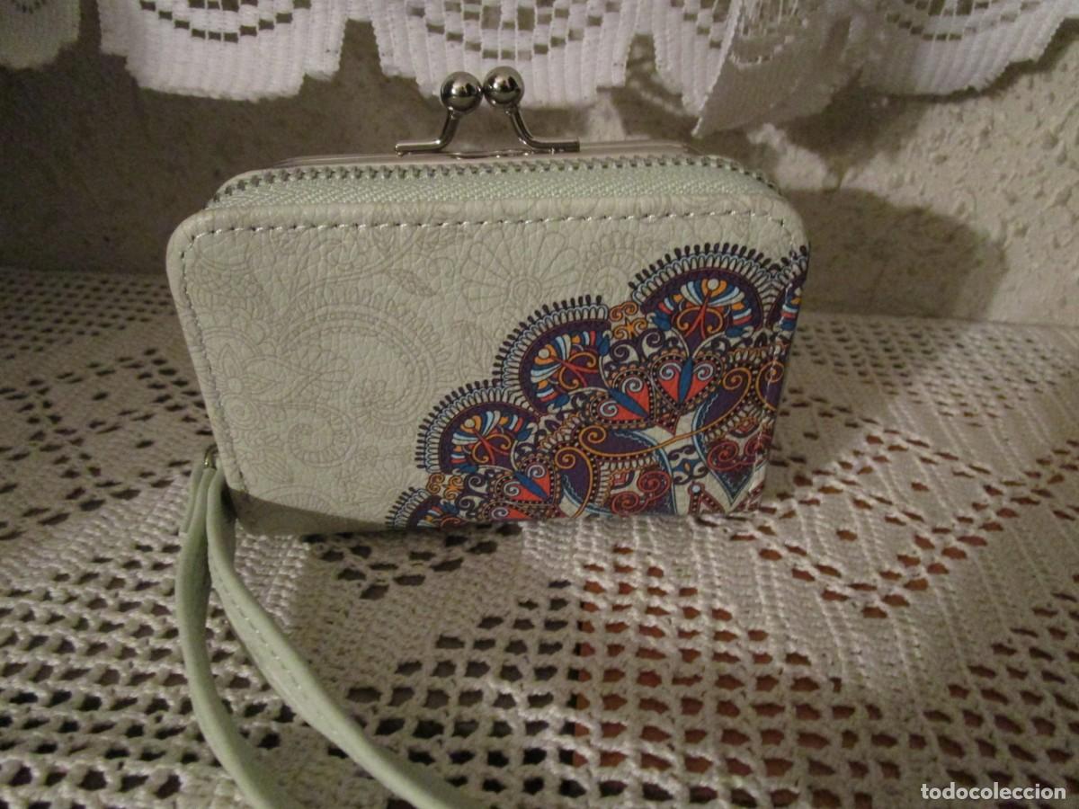 Vintage: PRECIOSO Y ORIGINAL TARJETERO MONEDERO DOS PIEZAS EN UNA, NUEVO A ESTRENAR