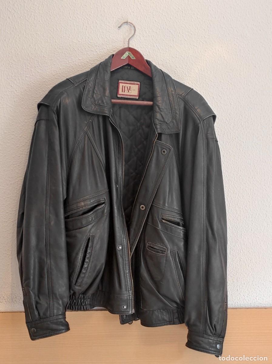 Vintage: Chaqueta de piel genuina hombre