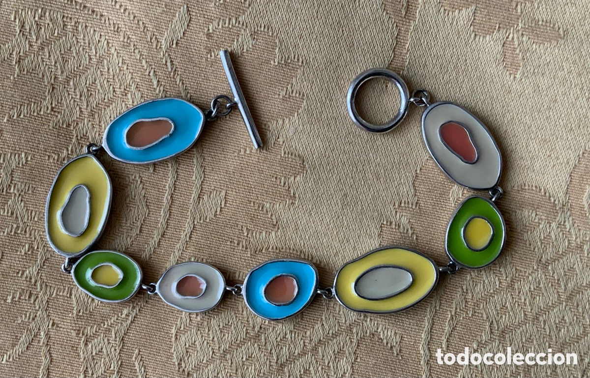 Vintage: PULSERA PLATA LEY Y ESMALTES DE COLORES AGATHA RUIZ DE LA PRADA