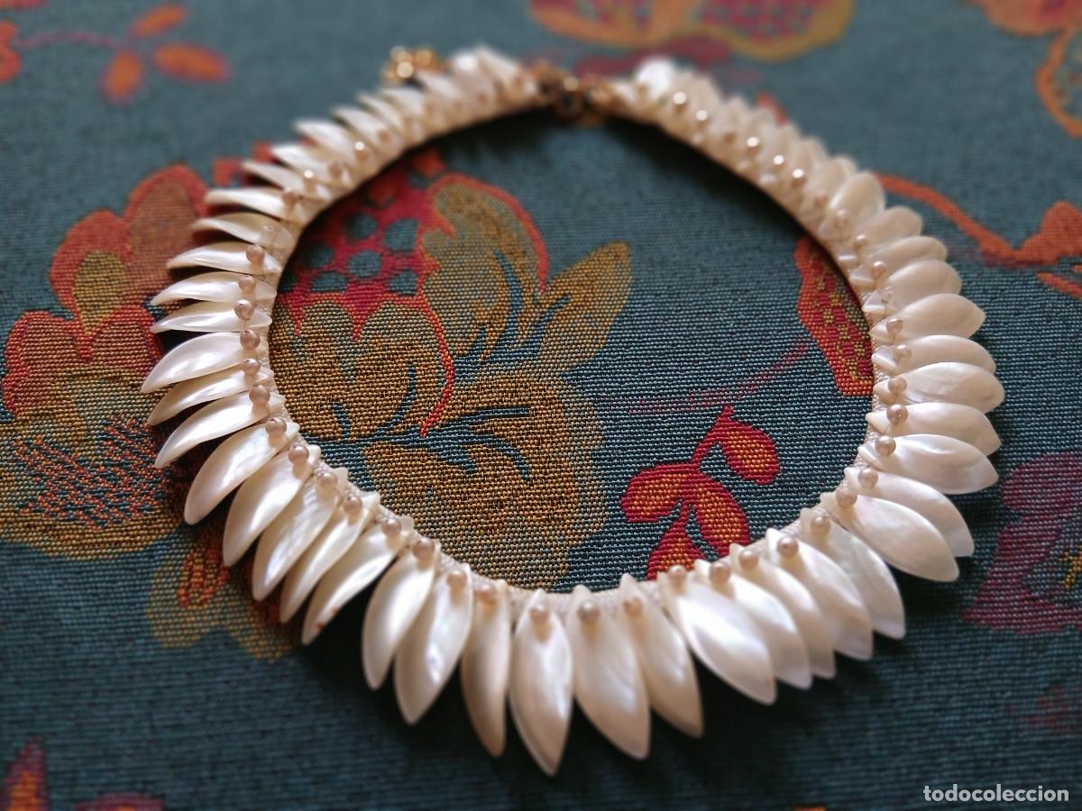Vintage: Collar nacar antiguo