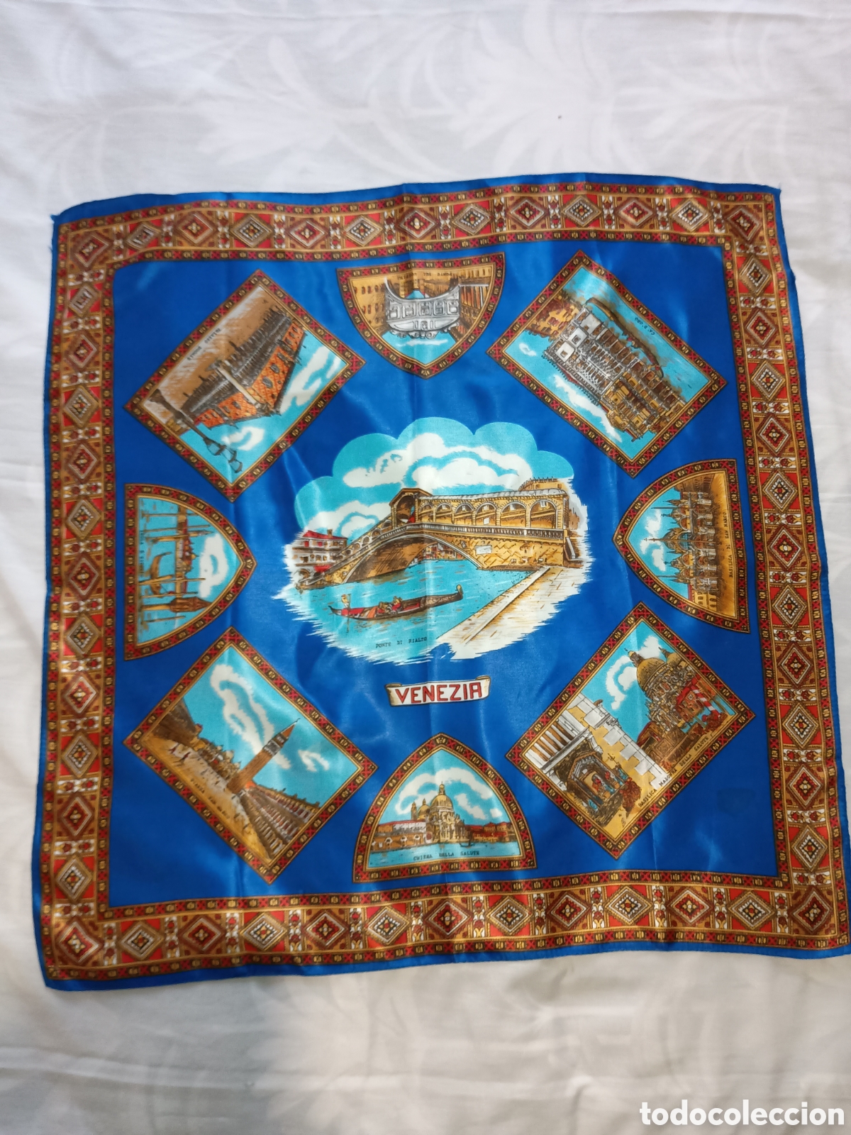 Vintage: Pa&ntilde;uelo Venecia a&ntilde;os 70 -80. Mide 67x67cm. #Vintage #retro