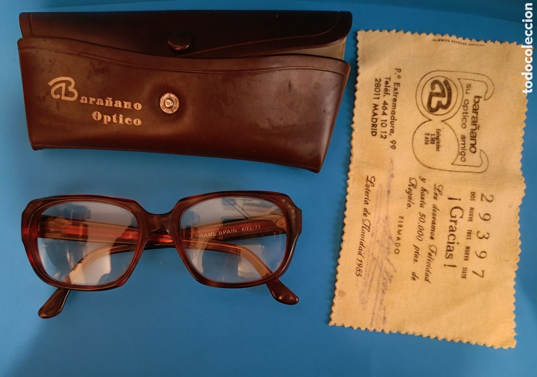 Vintage: GAFAS, FUNDA Y CURIOSA GAMUZA DE &Oacute;PTICO BARA&Ntilde;ANO