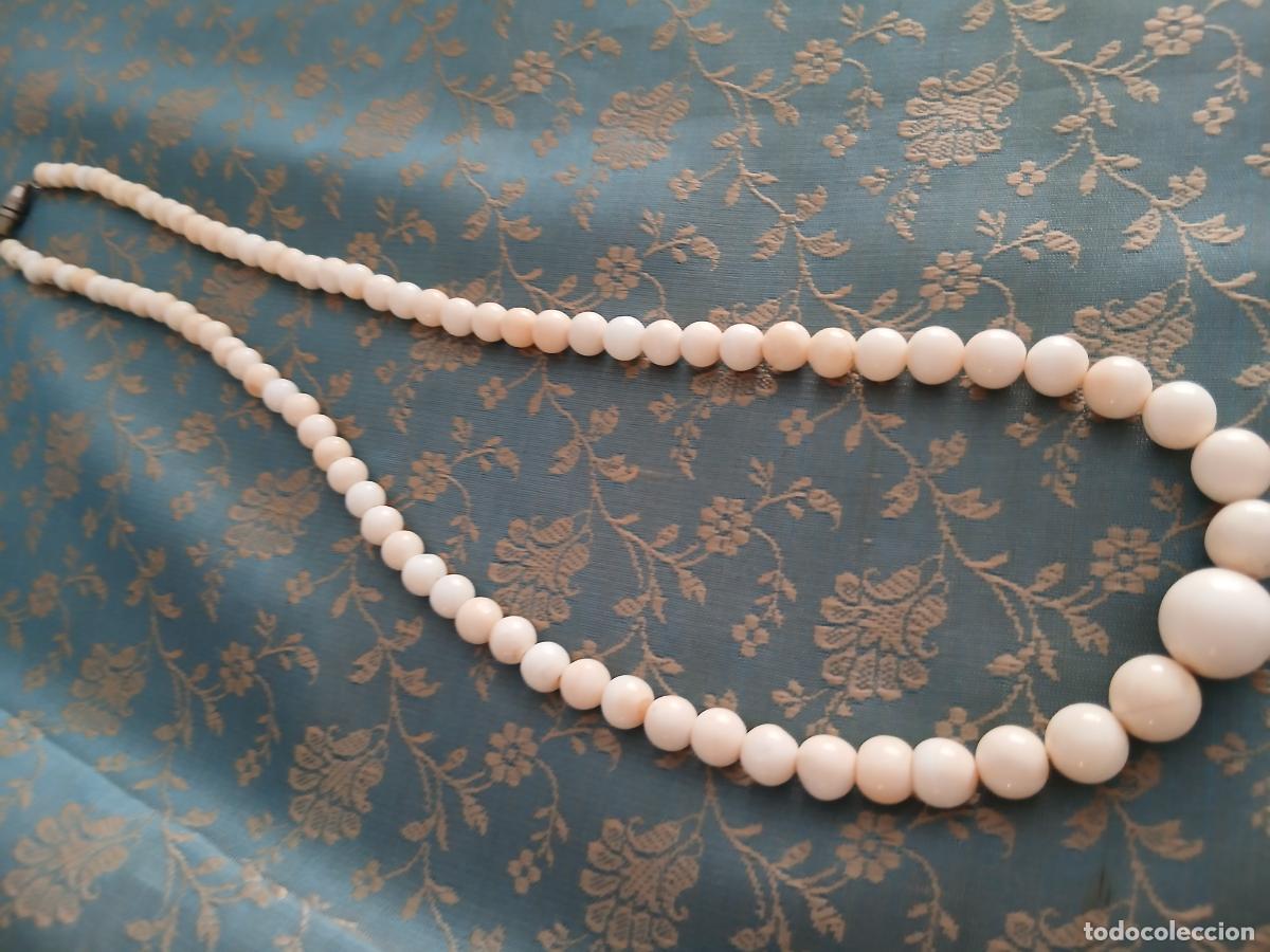 Vintage: Collar bolas torneadas de concha