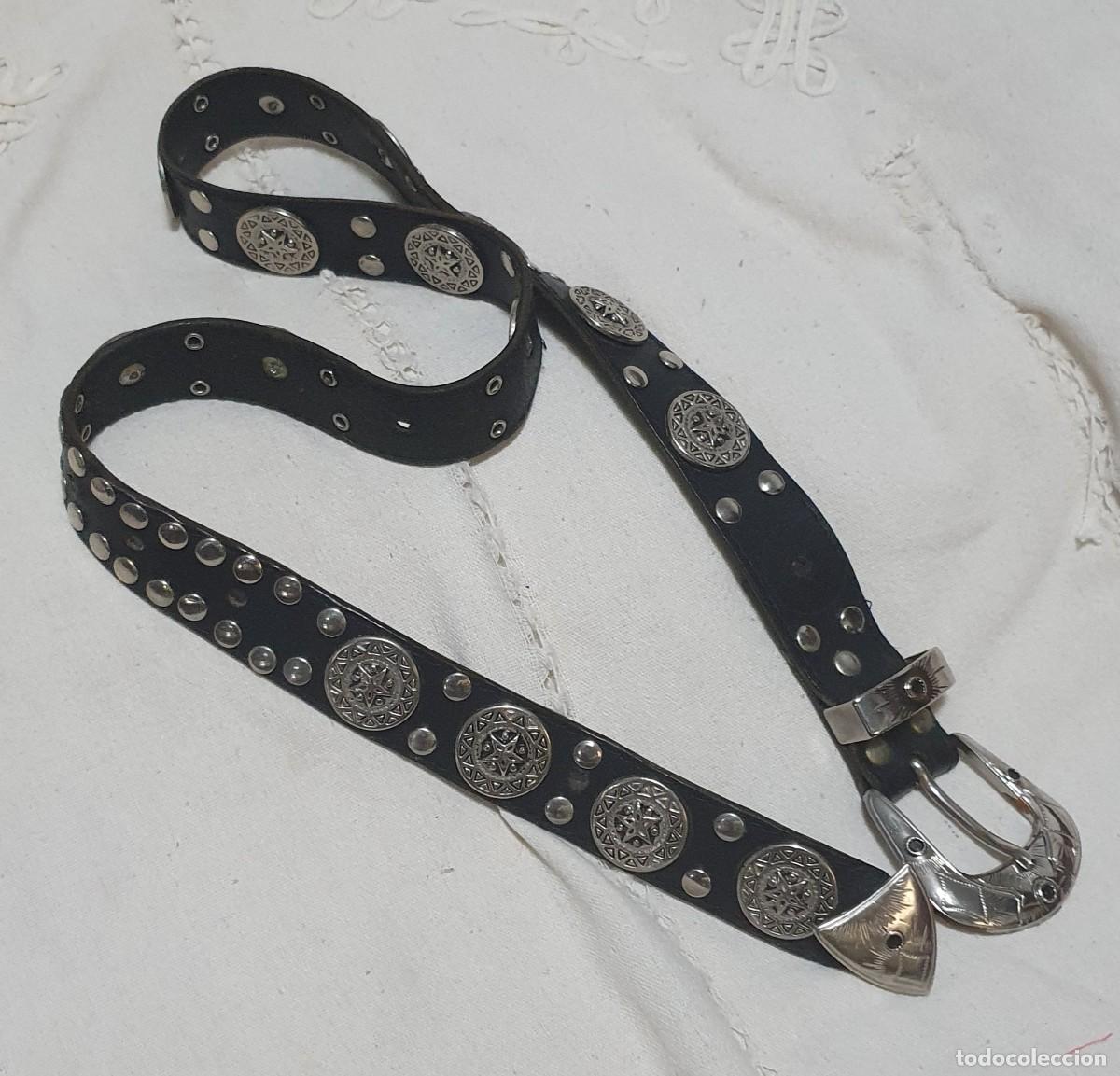 Vintage: Cintur&oacute;n estilo Western / Boho con tachuelas.