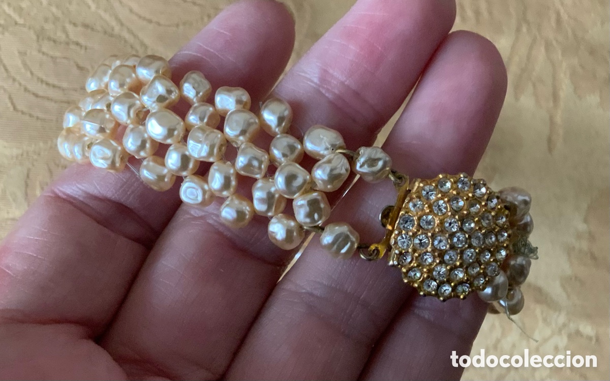 Vintage: PULSERA A&Ntilde;OS 60 PERLAS - Foto 5