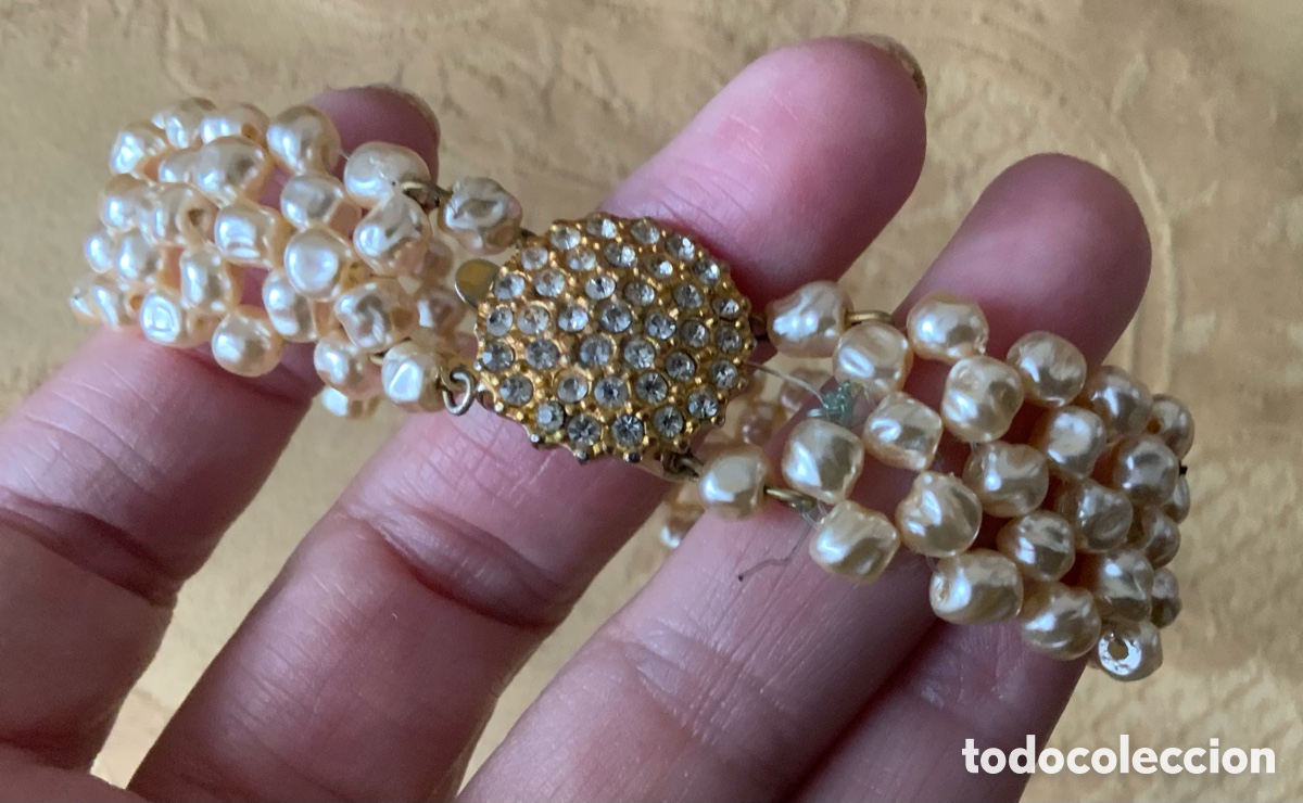 Vintage: PULSERA A&Ntilde;OS 60 PERLAS - Foto 7