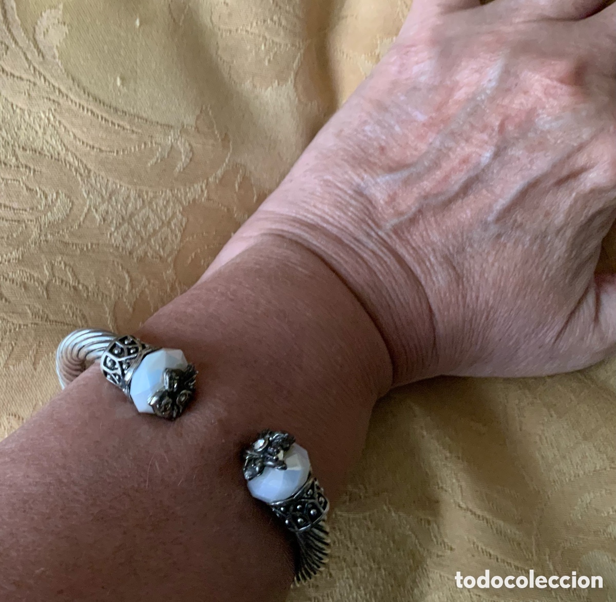 Vintage: PULSERA RIGIDA VINTAGE MATAL PLATEADO - Foto 3