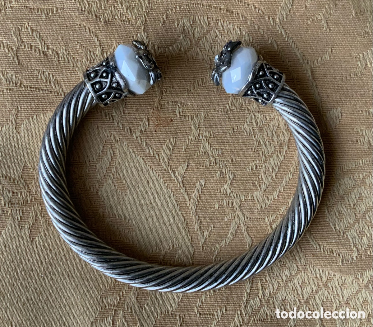 Vintage: PULSERA RIGIDA VINTAGE MATAL PLATEADO - Foto 5
