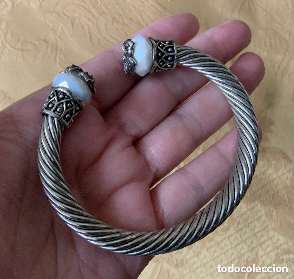 Vintage: PULSERA RIGIDA VINTAGE MATAL PLATEADO - Foto 6