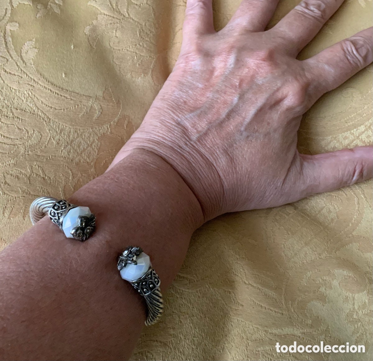 Vintage: PULSERA RIGIDA VINTAGE MATAL PLATEADO - Foto 8