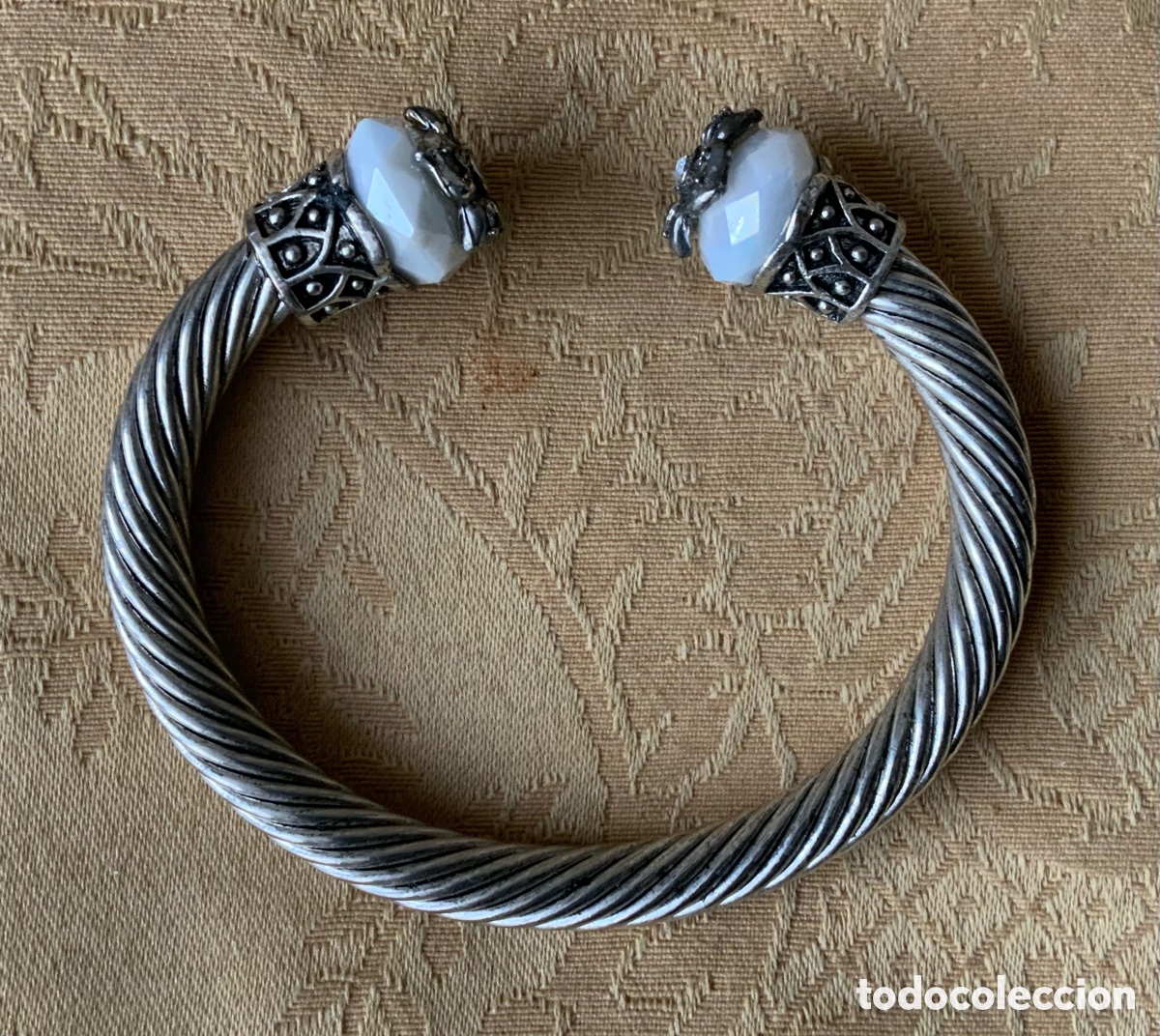 Vintage: PULSERA RIGIDA VINTAGE MATAL PLATEADO - Foto 9